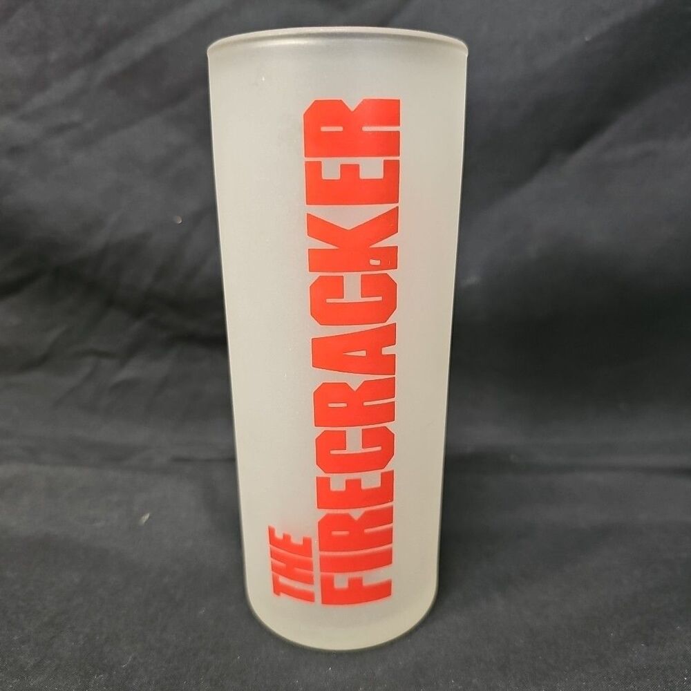 THE FIRECRACKER SEAGRAM'S 7 CROWN WHISKY RECIPE, FROSTED DRINKING GLASS